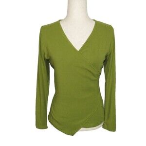 OGL Olive Long Sleeve Wrap Top